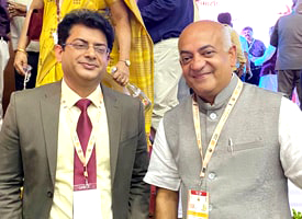 Dr. Navdeep Sharma with Mr. Ranjit Puranik, MD Shree Dhootapapeshwar Ltd.