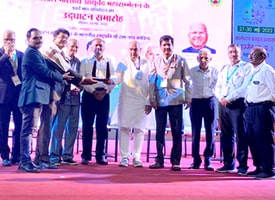 Dr. Navdeep Sharma on behalf of ND Care Nirogam Pvt. Ltd. 
honoured in the 'All India Ayurvedic Congress' for the company's exceptional accomplishments.
